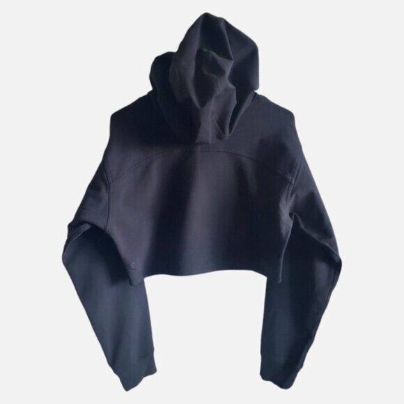 Lululemon Black All Yours Cropped Hoodie Size 8 - Picture 4 of 7